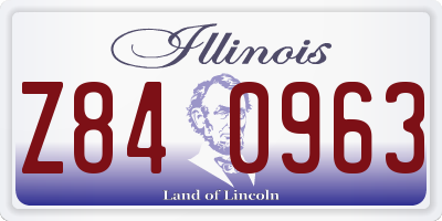 IL license plate Z840963