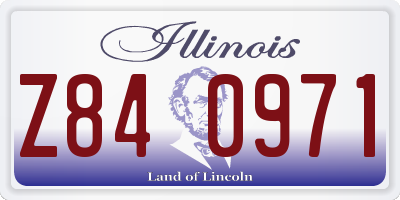 IL license plate Z840971