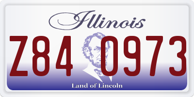 IL license plate Z840973