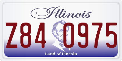 IL license plate Z840975