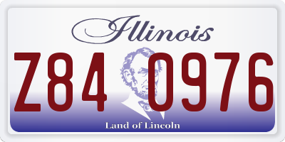 IL license plate Z840976