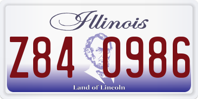 IL license plate Z840986