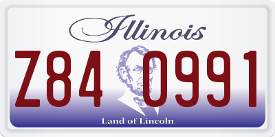 IL license plate Z840991