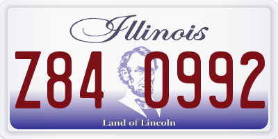 IL license plate Z840992
