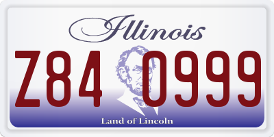 IL license plate Z840999