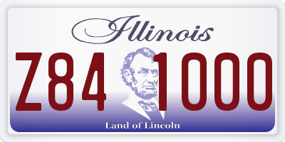 IL license plate Z841000