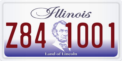 IL license plate Z841001
