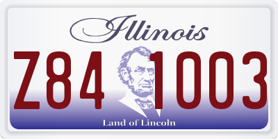 IL license plate Z841003