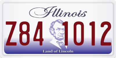 IL license plate Z841012