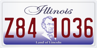 IL license plate Z841036