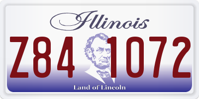 IL license plate Z841072