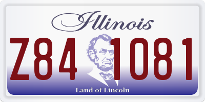 IL license plate Z841081