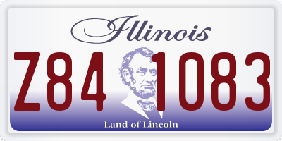IL license plate Z841083