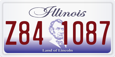 IL license plate Z841087