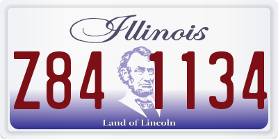 IL license plate Z841134