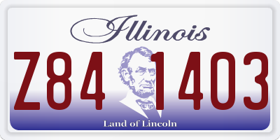 IL license plate Z841403