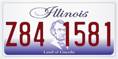 IL license plate Z841581