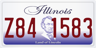 IL license plate Z841583
