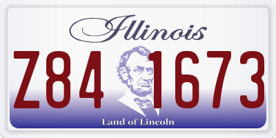 IL license plate Z841673