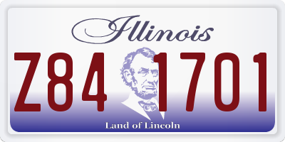 IL license plate Z841701