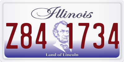 IL license plate Z841734