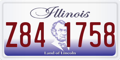 IL license plate Z841758