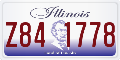 IL license plate Z841778