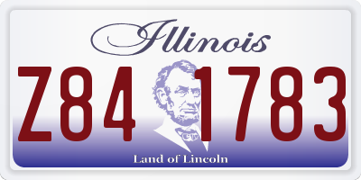 IL license plate Z841783