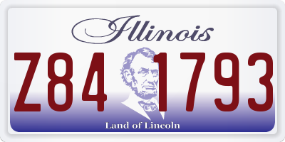 IL license plate Z841793