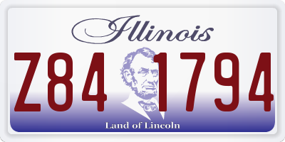 IL license plate Z841794