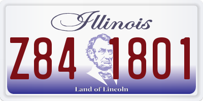 IL license plate Z841801