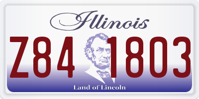 IL license plate Z841803