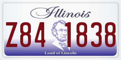 IL license plate Z841838