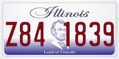 IL license plate Z841839