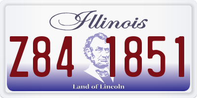 IL license plate Z841851