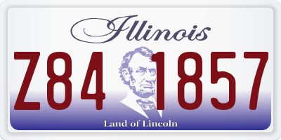 IL license plate Z841857