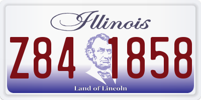 IL license plate Z841858
