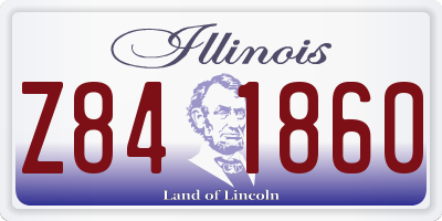 IL license plate Z841860