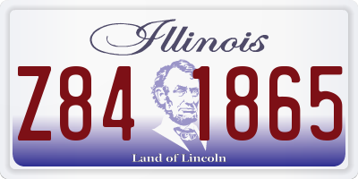 IL license plate Z841865