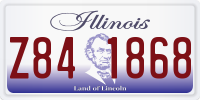 IL license plate Z841868