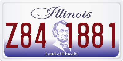 IL license plate Z841881