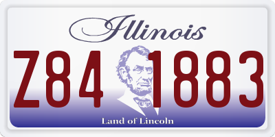 IL license plate Z841883