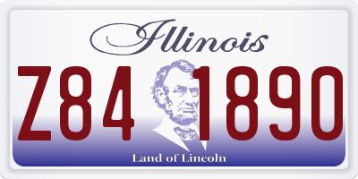 IL license plate Z841890