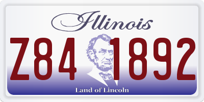 IL license plate Z841892