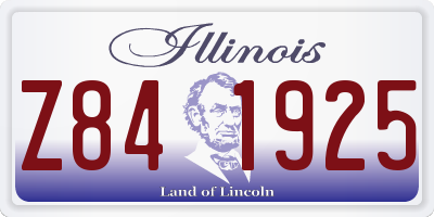 IL license plate Z841925