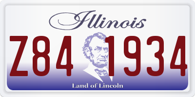 IL license plate Z841934