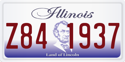 IL license plate Z841937