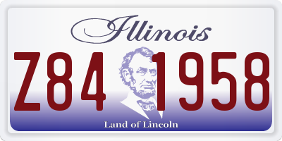 IL license plate Z841958
