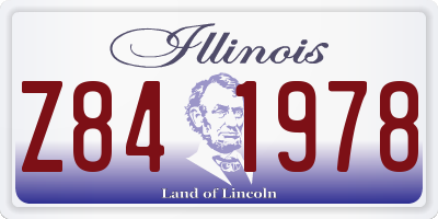 IL license plate Z841978