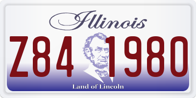 IL license plate Z841980